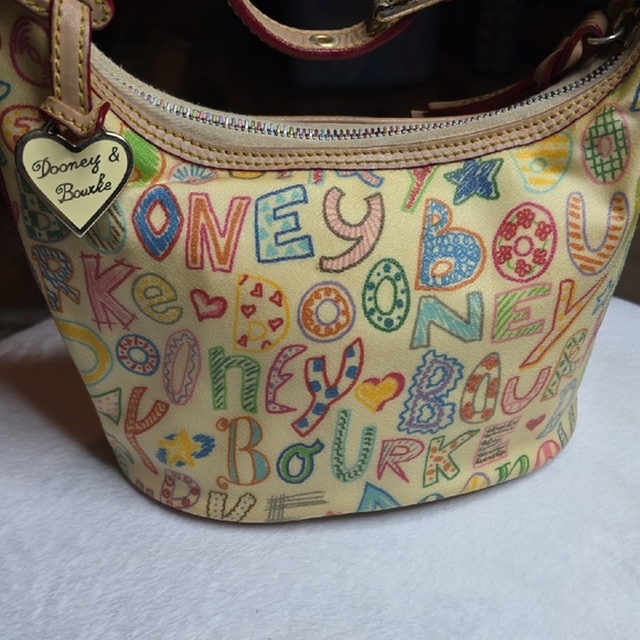 Dooney & Bourke Red and Tan Handbag - Picture 2 of 5